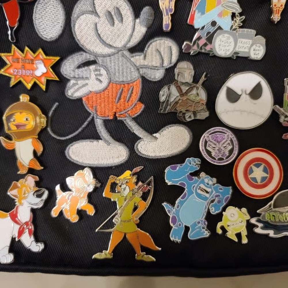 Black Backpack With Assorted Pins - image 5